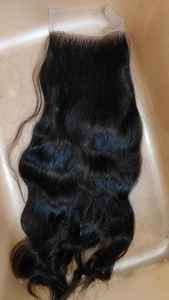 Extensions de cheveux humains vierges Remy non traités de luxe indien 12A, prix d'usine, mèches ondulées de temple brutes, fermeture en dentelle transparente 5x5 6x6 - Product Image 3