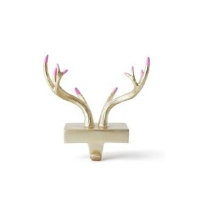 หลังตกแต่งด้วยเขากวางเรนเดียร์โทนสีทองบนฐานหินอ่อนส่วนประกอบชุดโชว์: 1ชิ้นแสดงคอลอร์: โทนสีทองขนาด: แตรทรงปานกลาง - Product Image 6