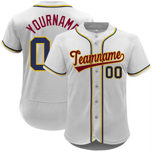 Prix de gros personnalisé Maillot de baseball personnalisé nom de l'équipe jeunesse Vintage maille broderie Sublimation Maillot de baseball - Product Image 5