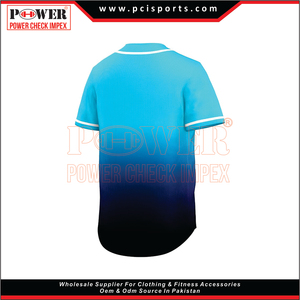 เสื้อเบสบอลพิมพ์ลายสำหรับผู้ชายเสื้อเบสบอลสีฟ้าพิมพ์ซับลิเมชัน - Product Image 6