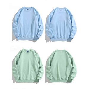 Pulls en coton personnalisés en gros avec logo, pulls d'hiver pour femmes, col rond ample et manches longues en couleur unie - Product Image 4