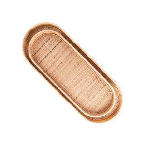 Rattan Boho <b>Serving</b> <b>Tray</b> Rattan Cane Decorative <b>Tray</b> For Kitchen & Home Decor Premium Export Quality Wholesale From Vietnam - Product Image 1