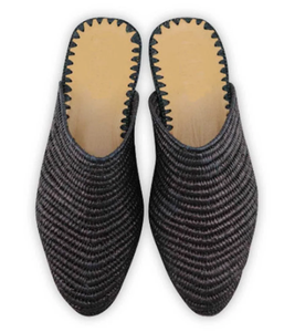 Babouche en raphia naturel tissé à la main, chaussures de femme marocaine - Product Image 3