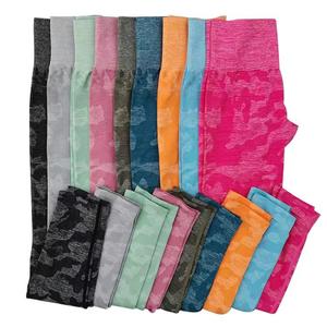 Mallas deportivas de cintura alta para mujer, mallas deportivas sin costuras de mármol con logotipo personalizado, mallas deportivas de yoga con teñido anudado - Product Image 6