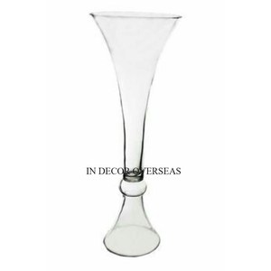 Vente chaude de haute qualité plaqué or de luxe qualité métal fantaisie Designer décoration de mariage pièce maîtresse trompette Vase fournitures - Product Image 5