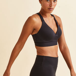 Soutien-gorge de sport de yoga antichoc avec fermeture à glissière avant en gros - Product Image 4
