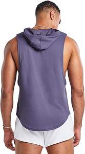 <b>Mens</b> Muscle Fit <b>Sleeveless</b> <b>Hoodie</b> Stretch Fabric Designed for Bodybuilding Weightlifting and Athletic Performance - Product Image 2