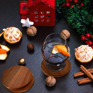 Long Wooden <b>Coasters</b> with <b>Cork</b> Backing Durable & Heat-Resistant for Daily Use at Wholesale Price - Product Image 1