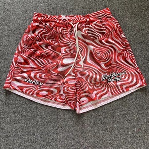 Customize Men's Plus Size Training Sports Baseball Shorts High Street Paisley Design 5 Inch Inseam <b>Mesh</b> Breathable Fashion Mens - Product Image 4