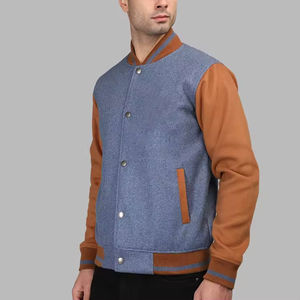 Chaqueta de Invierno al por Mayor, Chaqueta de Béisbol Personalizada para Hombre, Estilo Universitario Cálido, Chaqueta de Un Solo Pecho, Cómoda, de Longitud Regular para Hombre - Product Image 4