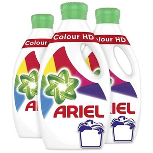 Ariel-Detergente líquido de lavado para ropa, color HD - 4L, 28 lavados (3 X 1.33L) -Limpieza de alta definición para telas vibrantes - Product Image 1