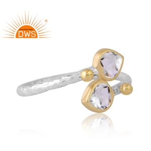 Latest Design Sterling Silver Natural <b>Crystal</b> Quartz Gemstone <b>Ring</b> Custom Design Jewelry For Women Gift For Her - Product Image 4