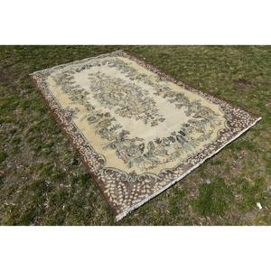 พรมตุรกีวินเทจ ขนาดใหญ่ 6x9.3 ฟุต (183x284 ซม.) พรมขนสัตว์สีเบจไล่เฉด - Product Image 2