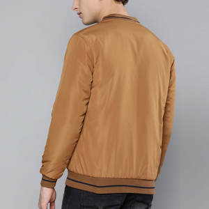 Blouson d'hiver pour homme en toile, col montant, imperméable, fermeture éclair, poches avant, style streetwear - Product Image 3