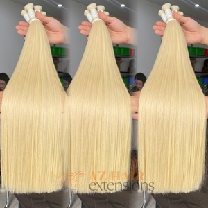 Extensions de cheveux humains en vrac de luxe Blonde pleine cuticule alignée longueur de 8 à 32 pouces Paquets de cheveux crus vietnamiens - Product Image 1