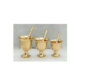 Mortero y Maja de latón Maja de mortero de latón tradicional Granito natural molinillo de especias mortero y Maja - Product Image 4