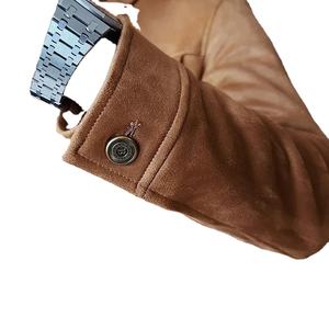 Nouveau unisexe toile Bomber veste automne hiver col Mandarin formel avant Logo Premium imperméable coupe-vent - Product Image 5