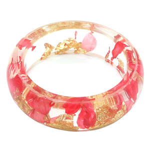 Orecchini a Fascia Floreali Verdi e Trasparenti, Elegante Accessorio a Forma di Fiore - Product Image 4