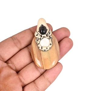 เครื่องประดับหินแจสเปอร์เคลย์ทำมือ จี้ห้อยคอ ของขวัญสำหรับเธอ ของขวัญวันครบรอบ วันเกิด - Product Image 4