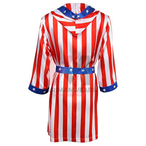 Disfraz de Boxeador para Hombre Adulto (Azul, Talla Única) Conjunto de Bata y Pantalones Cortos de Campeón de Boxeo para Fiestas Temáticas de Boxeo - Product Image 5