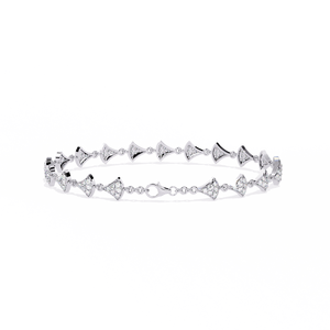Magnifique bracelet et jonc en or 18 carats avec diamants de laboratoire - Product Image 4