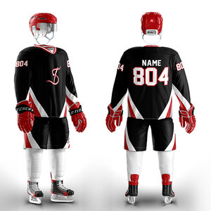 Uniformes de hockey sobre hielo personalizados, ropa de juego de equipo de impresión por sublimación completa, conjunto de traje de pantalones de Jersey personalizado - Product Image 3