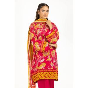 ชุดลำลองฤดูร้อนพิมพ์ลายผ้าลอนสีแดงสำหรับผู้หญิง - Product Image 5