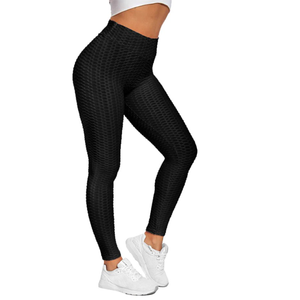 Leggings de cintura alta para mujer con Conjunto de sujetador de yoga sin costuras estilo casual de lana transpirable - Product Image 4