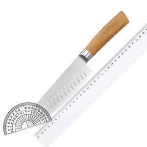 Cuchillo de cocina Lucky Time Series Red Bean, estilo americano, de 7 pulgadas, con mango de madera de acacia y hoja de acero inoxidable, para chef, sashimi y cocina. - Product Image 2
