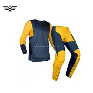 Combinaison de course moto unisexe, ensemble chemise et pantalon à manches longues, respirant, séchage rapide, % polyester, personnalisable avec le nom de l'équipe, toutes saisons - Product Image 3