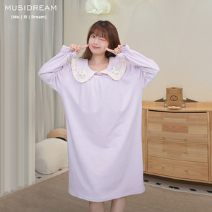 Pyjama en velours d'hiver pour femmes, longue chemise de nuit, nouvelle arrivée printemps, vêtements de nuit en polaire Sea Island, couleur unie, vêtements amples pour la maison - Product Image 2