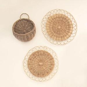 DHT HANDICRAFT VIETNAM Rotin Chargeur Maison Fleur Sous-verres Pad Jacinthe D'eau Salle À Manger À La Main Moderne Tissé Nappe Ensemble - Product Image 4