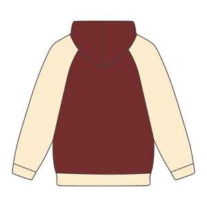 DST Delta Maroon Body Neutral Raglan Sleeves <b>Hoodie</b> Cotton Blend Greek Sorority Apparel Divine Nine Soror <b>Hoodie</b> Founding Year - Product Image 3