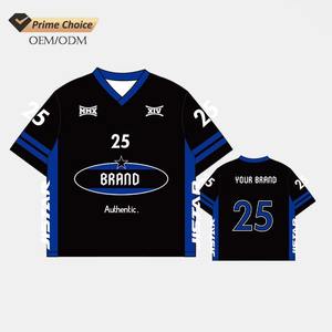 قمصان كرة القدم الأمريكية المخصصة الأنيقة لعام 2025، قصيرة، 100% بوليستر، قابلة للتنفس، سريعة الجفاف، مقاسات كبيرة، للفرق المخصصة في الصيف - Product Image 5