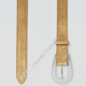 Low MOQ Genuine Cowhide Leather Men Belts Genuine Leather Belts Brown Custom Buckle Genuine leather belts from Pakistan