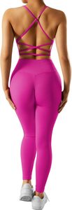 Ensemble de sport premium pour femmes, vente en gros, OEM, sur mesure, taille haute, vêtements de gym, leggings de yoga à taille élastique, extensibles dans les quatre sens - Product Image 5