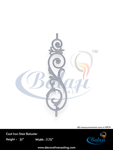 CI Casting Modern Frameless Railing Cast Iron Grey Highly Polished Super Shot Blast Surface UV <b>Protected</b> Rust Resistant Balcony - Product Image 4