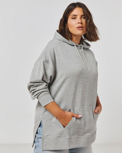 Sudadera con capucha extragrande con hombros caídos para mujer, gris Marga Premium personalizada, antiarrugas y transpirable, las últimas sudaderas con capucha en blanco para mujer - Product Image 4