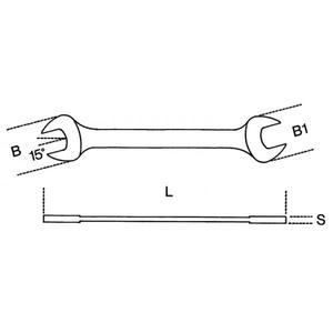 ประแจชุบโครเมียมสดใสปลายเปิดคู่รุ่นเบต้าหลายแพ็ค - Product Image 2