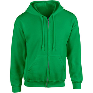 Sudadera con cremallera frontal para hombre, logotipo personalizado, transpirable, manga larga, básico, sudaderas con capucha de mezcla de algodón para hombre - Product Image 4