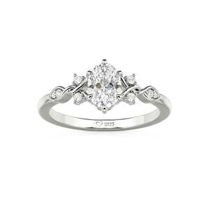 แหวนหมั้นเพชรทรงรีแบบอินฟินิตี้ทวิสต์สั่งทำพิเศษจาก Jeulia - Product Image 3
