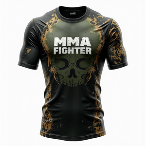 Customized MMA <b>Rash</b> <b>Guard</b> Designed for Comfort with Full Short Sleeves and Breathable Performance kimono de jiu jitsu 100% - Product Image 2