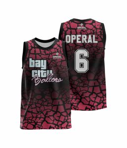 Conjunto de Ropa Deportiva Unisex Personalizada con Diseño de Baloncesto Transpirable, Impresión por Transferencia de Calor, 100% Poliéster - Product Image 3