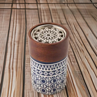 Brûleur d'encens indien traditionnel en bois de santal de haute qualité, fait main, écologique, durable, porte-encens Mobkhar Oud Bakhoor