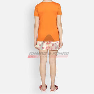 Conjunto corto de verano 2025 para mujer, Conjunto de camiseta informal de manga corta, camisetas de dos piezas de algodón y conjunto corto - Product Image 4