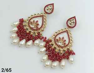 Latest Designer Indian Wholesale Jewelry of Jhumka Kundan Earrings New Collections for Women's Stylish Earrings Collection 2024 - Product Image 5