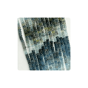 Compre Piedras Preciosas en Línea, Cuentas Redondas Facetadas de Musgo-Agua Natural, Tamaño de 4 a 5 mm, Hilo de 14 Pulgadas - Product Image 3