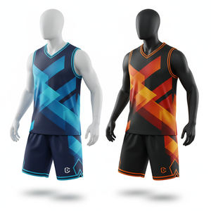 Camisetas y pantalones cortos de baloncesto reversibles, uniformes transpirables de secado rápido - Product Image 6