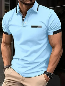 Polo à manches courtes pour hommes, polos d'été décontractés à revers pour hommes, cadeau pour hommes - Product Image 5