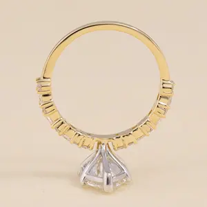 Bague de fiançailles solitaire en diamant de laboratoire de style vintage, collection de bagues en diamant élégantes - Product Image 6